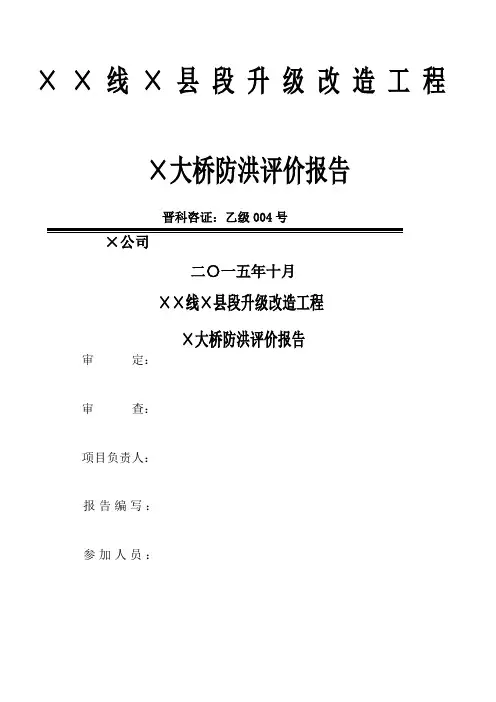 桥梁防洪评价报告doc