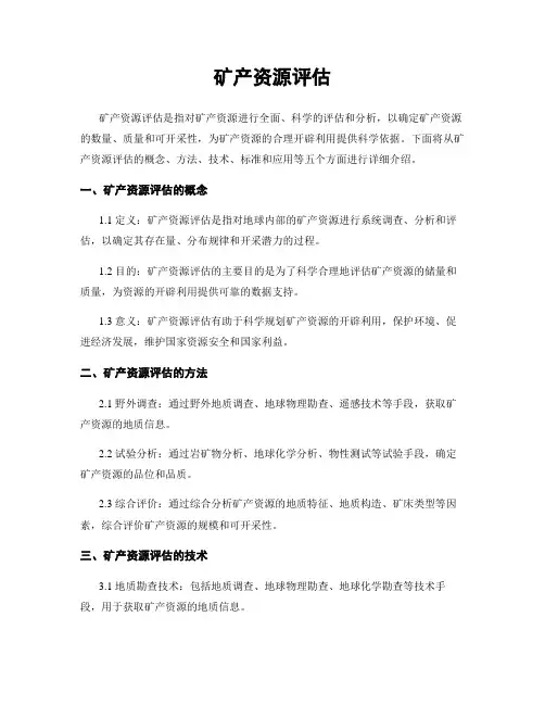矿产资源评估