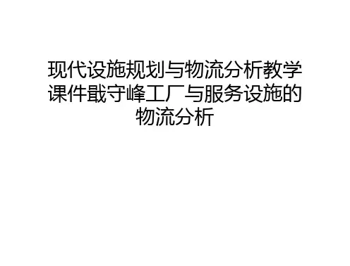 【管理资料】现代设施规划与物流分析教学课件戢守峰工厂与服务设施的物流分析汇编