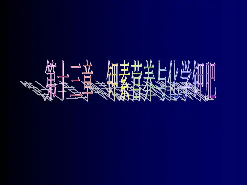 第十三章 钾素营养与化学钾肥