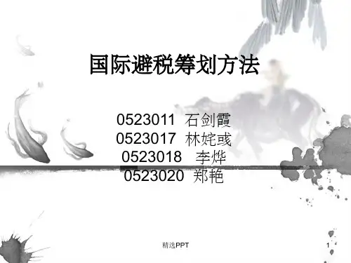 《国际避税筹划方法》PPT课件