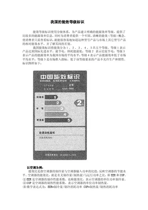 能效等级标识