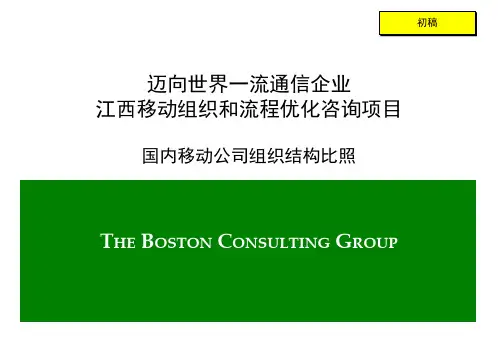 江西移动国内移动公司组织结构比照