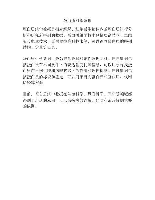 蛋白质组学数据