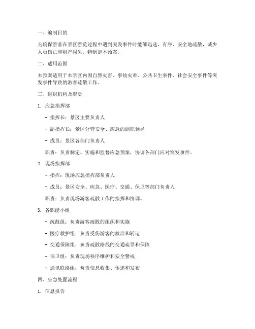 游客疏散应急预案