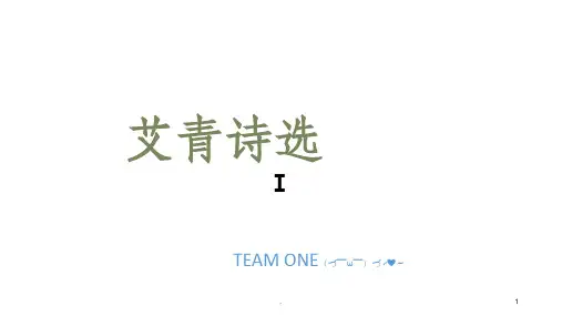 艾青诗选赏析PPT课件
