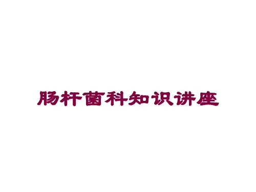 肠杆菌科知识讲座培训课件