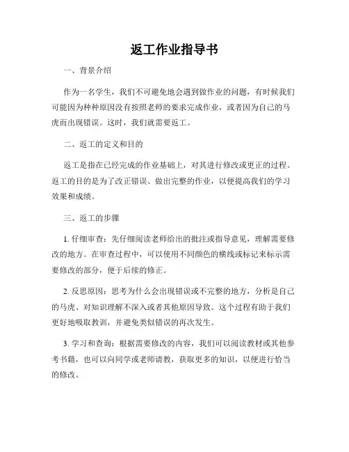 返工作业指导书