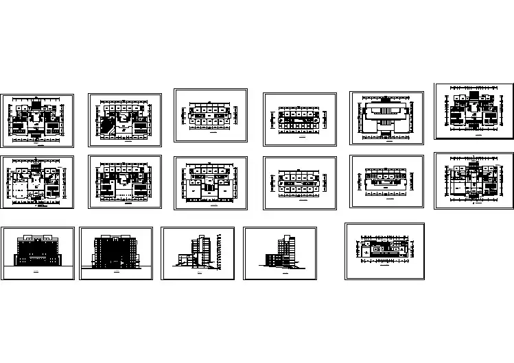 全套某高校综合楼建筑设计施工图