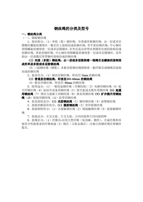 钢丝绳的分类及型号 (1)