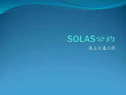 2013最新SOLAS公约讲解课件资料