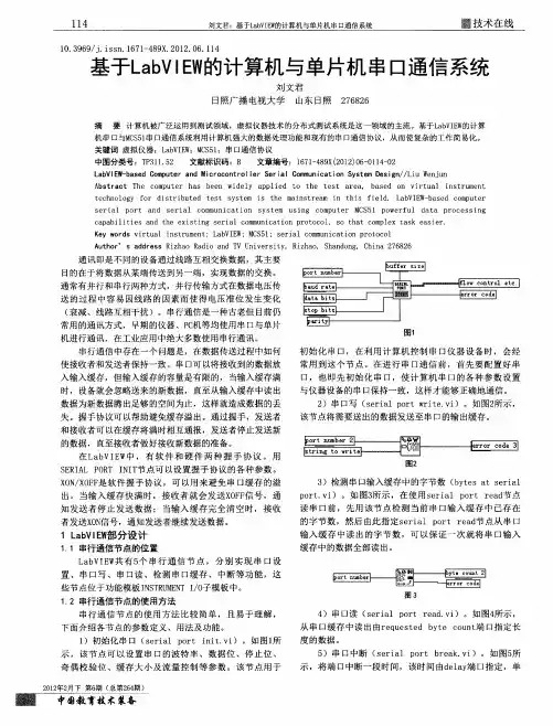 基于LabVIEW的计算机与单片机串口通信系统