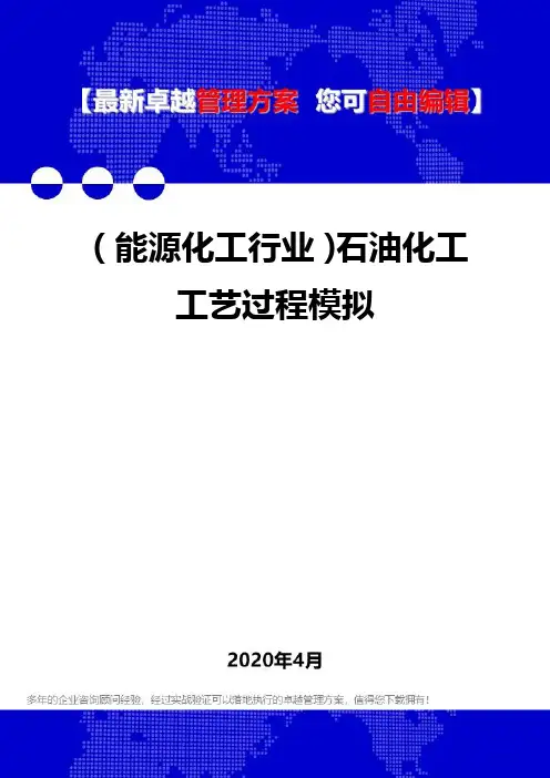 (能源化工行业)石油化工工艺过程模拟