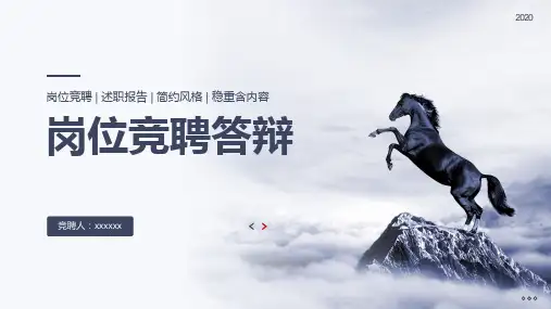 岗位竞聘转正答辩PPT