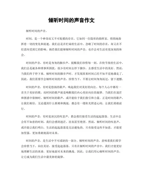 倾听时间的声音作文
