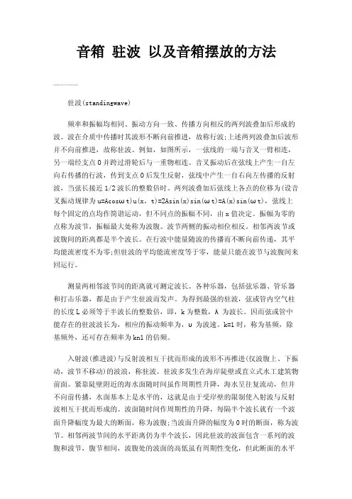 音箱驻波以及音箱摆放的方法