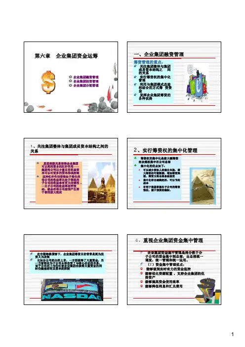 第六章   企业集团资金运筹