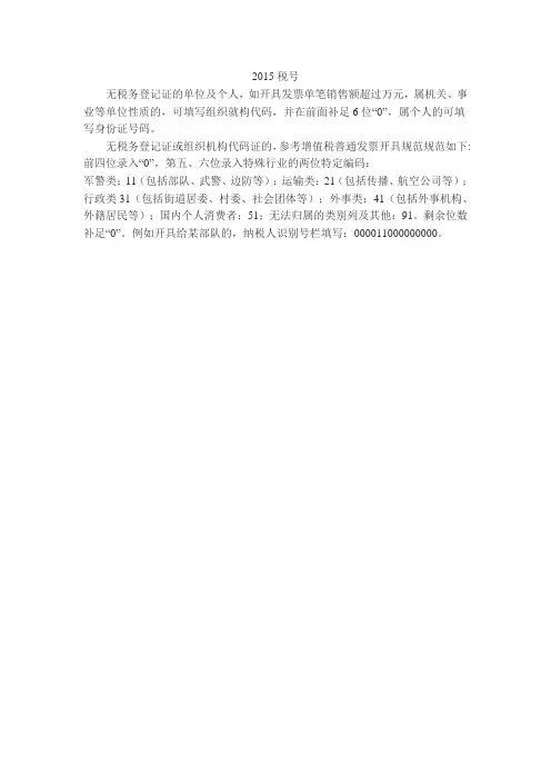 关于没有税号的单位如何开具发票