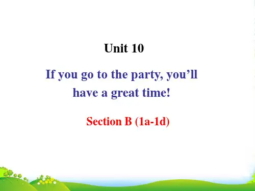 人教版八年级上册UNIT10 Section B 1a—1d (共14张PPT)