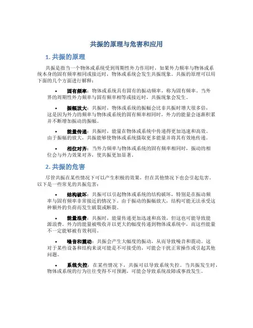 共振的原理与危害和应用