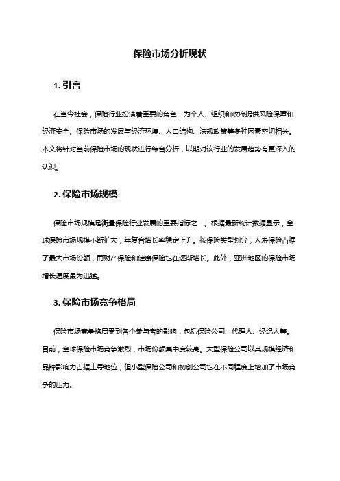 2024年保险市场分析现状