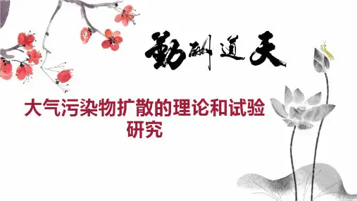 大气污染物扩散的理论和试验研究