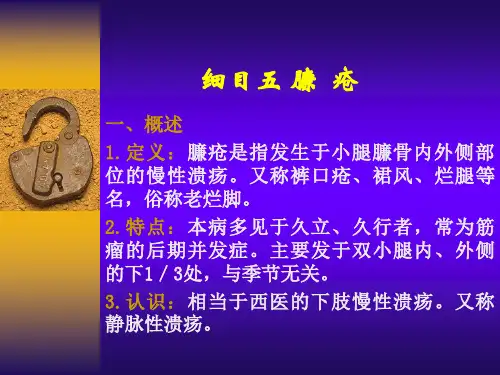 《中医外科学》课件  细目五 臁疮