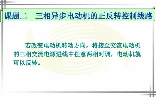 三相异步电动机的正反转控制线路