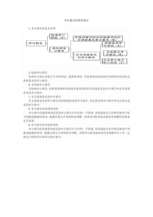 审计报告的类型划分