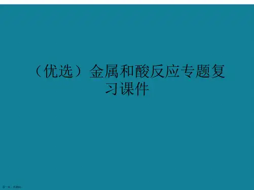 演示文稿金属和酸反应专题复习课件