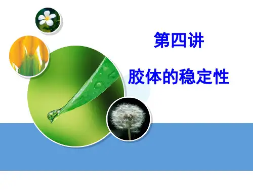 胶体的稳定性