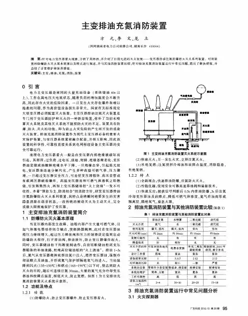 主变排油充氮消防装置