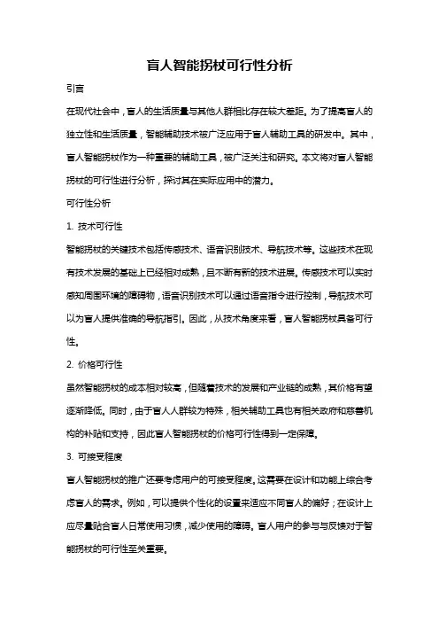 盲人智能拐杖可行性分析