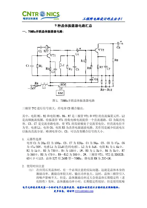 9种晶体振荡器电路汇总