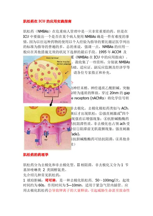肌松药在ICU的应用实践指南
