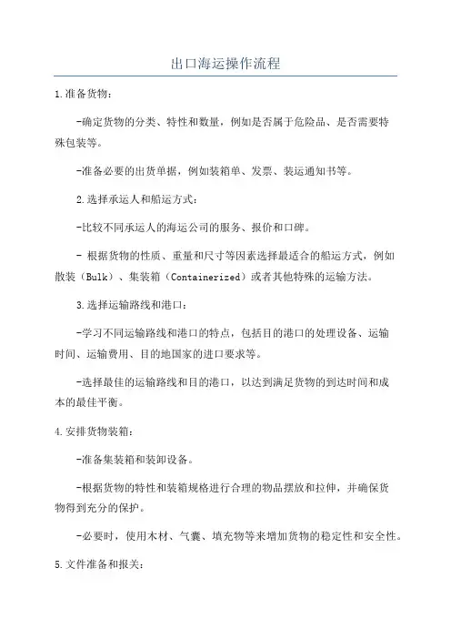 出口海运操作流程