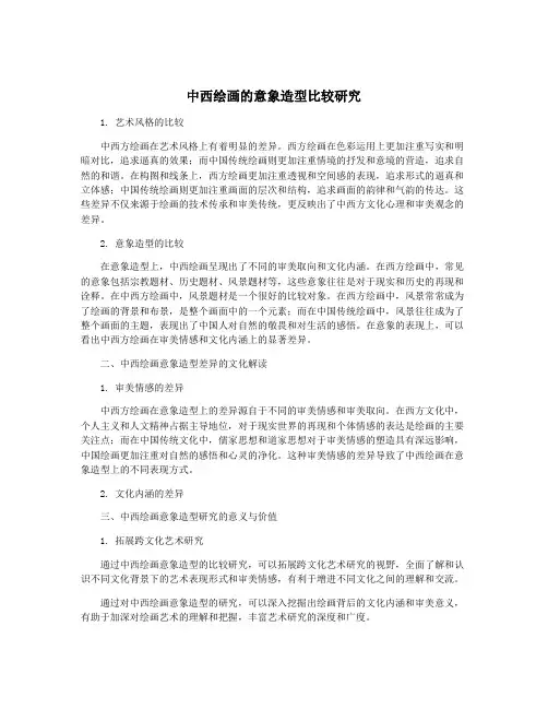 中西绘画的意象造型比较研究