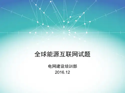 全球能源互联网题库