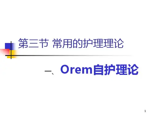 奥瑞姆自护理论PPT课件