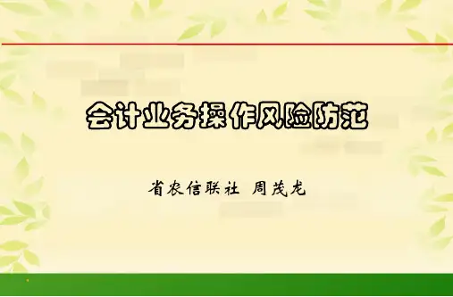 会计业务风险防范