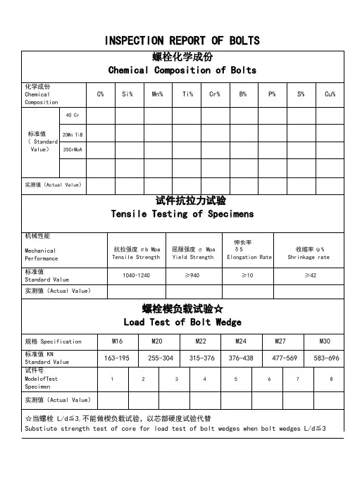紧固件检测报告