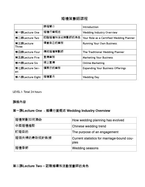 婚礼策划师课程wcopy-成人进修学院