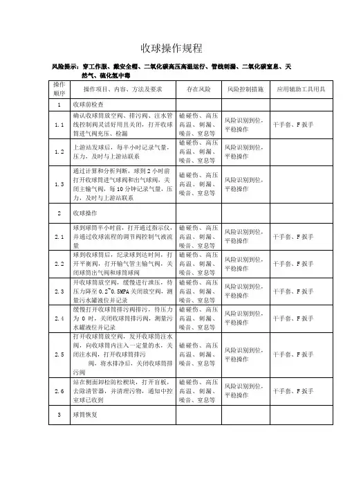 收球操作规程