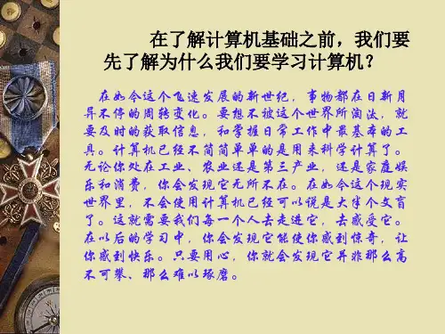 第一章  计算机文化基础知识