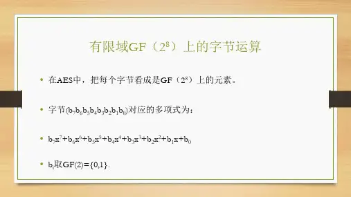 有限域GF(2^8)上的字节运算-PPT文档资料