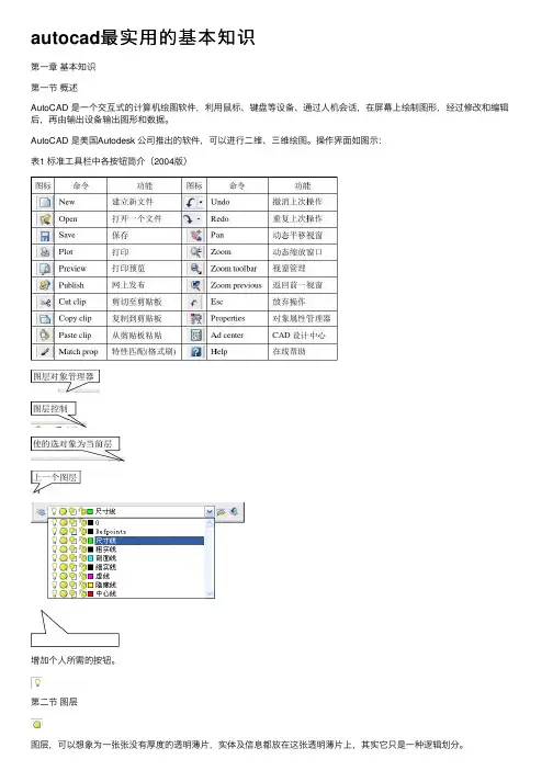 autocad最实用的基本知识