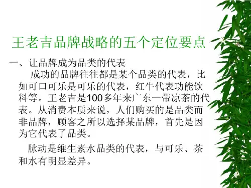 王老吉战略五个定位要点