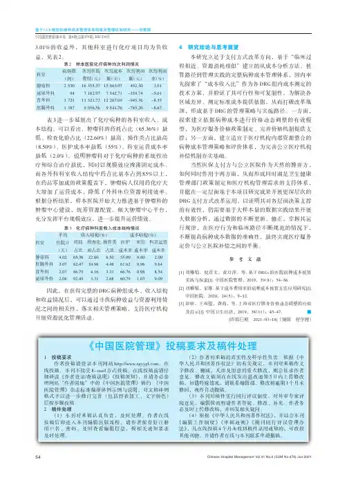 《中国医院管理》投稿要求及稿件处理
