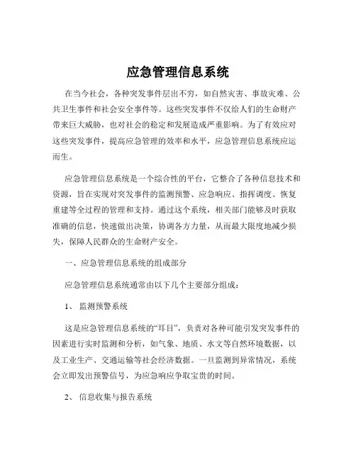 应急管理信息系统