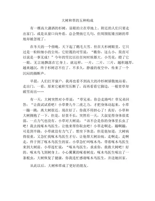 大树与小草作文五篇